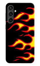 Side Sweep Flames Samsung S23 FE 5G Hard Case Back Cover by Casekaro