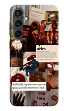 Zodiac Aries Samsung S23 FE 5G Hard Case Back Cover by Casekaro