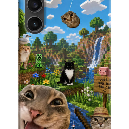 Minecraft Cat Chaos Samsung S23 FE 5G Hard Case Back Cover by Casekaro