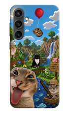 Minecraft Cat Chaos Samsung S23 FE 5G Hard Case Back Cover by Casekaro