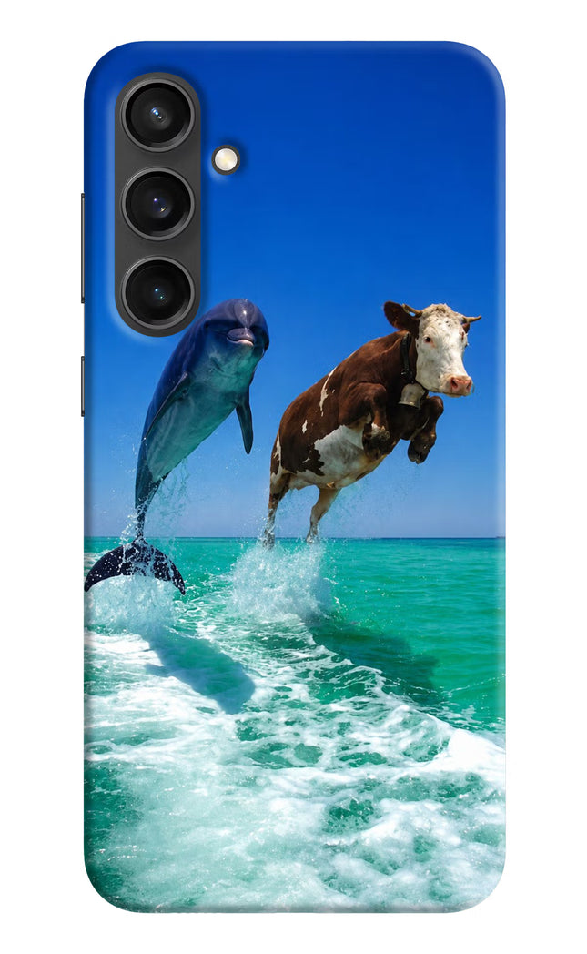 Dolphin vs Cow Samsung S23 FE 5G Hard Case Back Cover by Casekaro