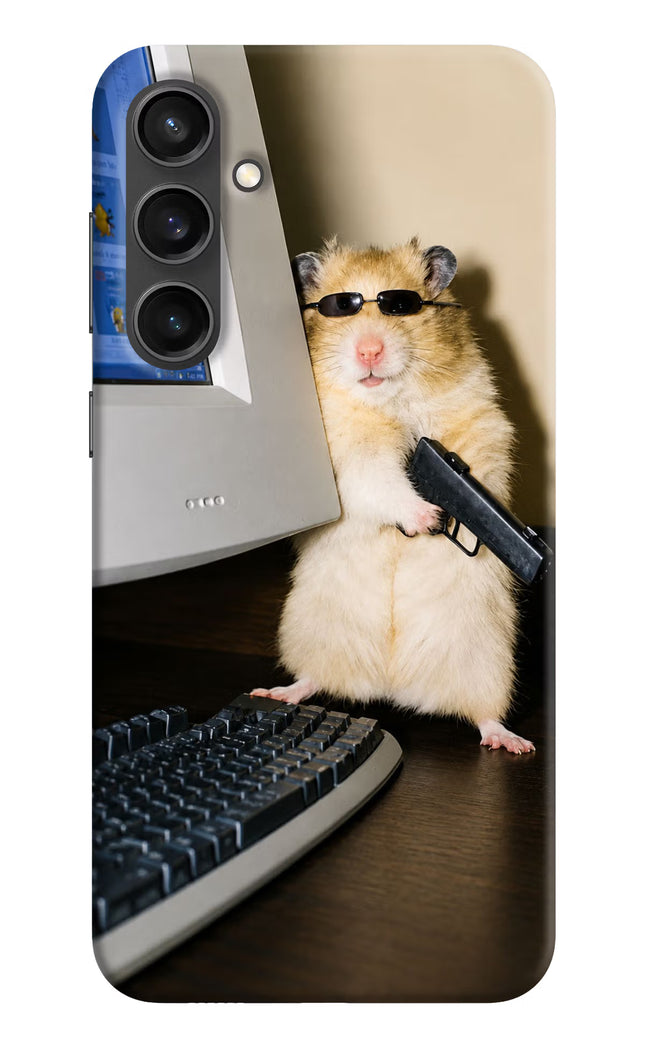 Hacker Hamster Samsung S23 FE 5G Hard Case Back Cover by Casekaro