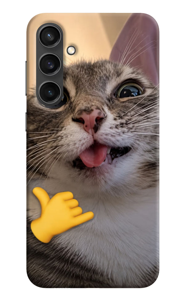 Silly Cat Call Samsung S23 FE 5G Hard Case Back Cover by Casekaro