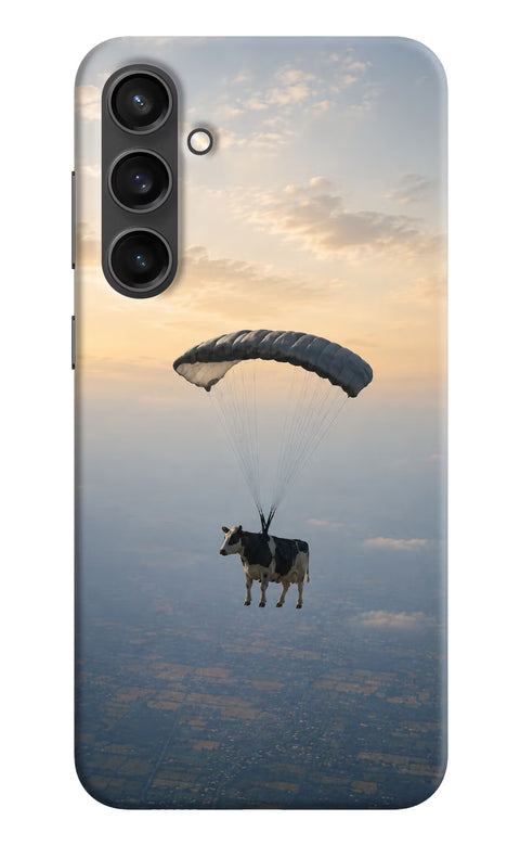 Skydiving Cow Samsung S23 FE 5G Back Cover
