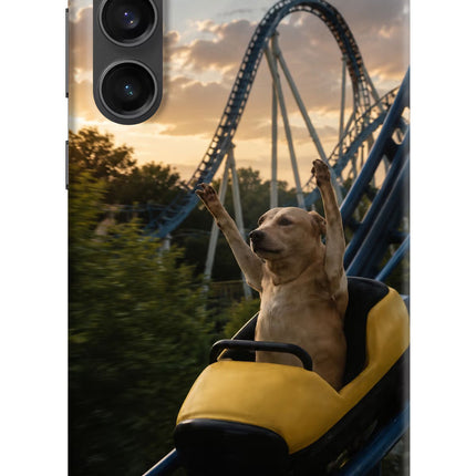 Rollercoaster Dog Samsung S23 FE 5G Hard Case Back Cover by Casekaro