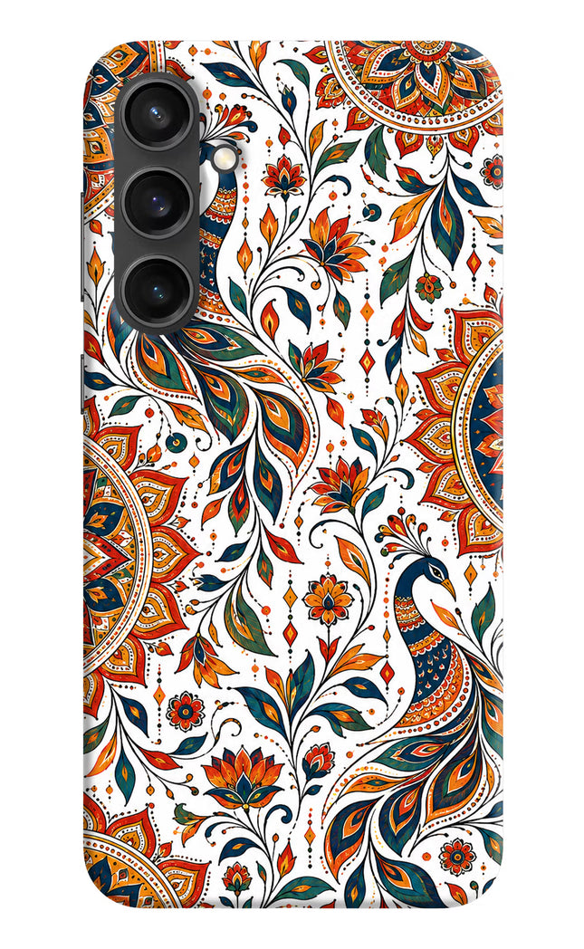 White Mayura Samsung S23 FE 5G Hard Case Back Cover by Casekaro