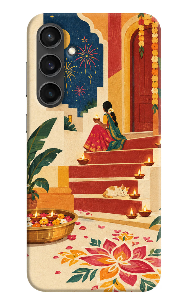 Diwali Rangoli Samsung S23 FE 5G Hard Case Back Cover by Casekaro