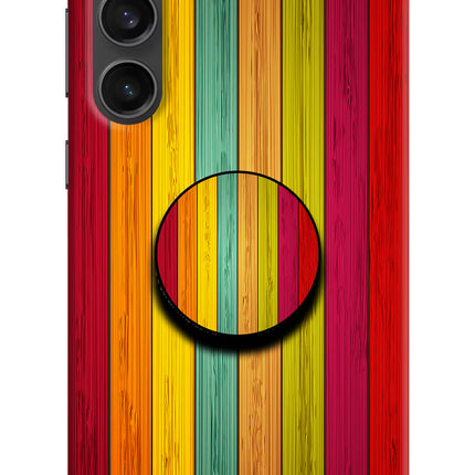 Multicolor Wooden Samsung S23 FE 5G Pop Case by Casekaro
