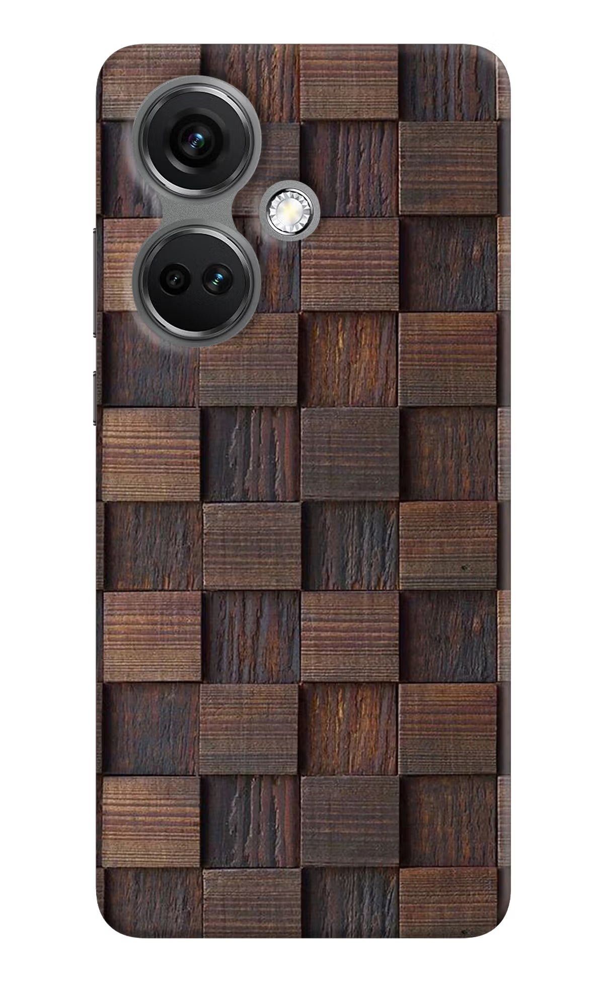 Wooden Cube Design OnePlus Nord CE 3 5G Hard Case Back Cover by Casekaro