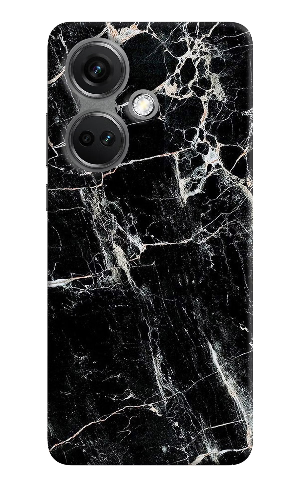 Black Marble Texture OnePlus Nord CE 3 5G Hard Case Back Cover by Casekaro