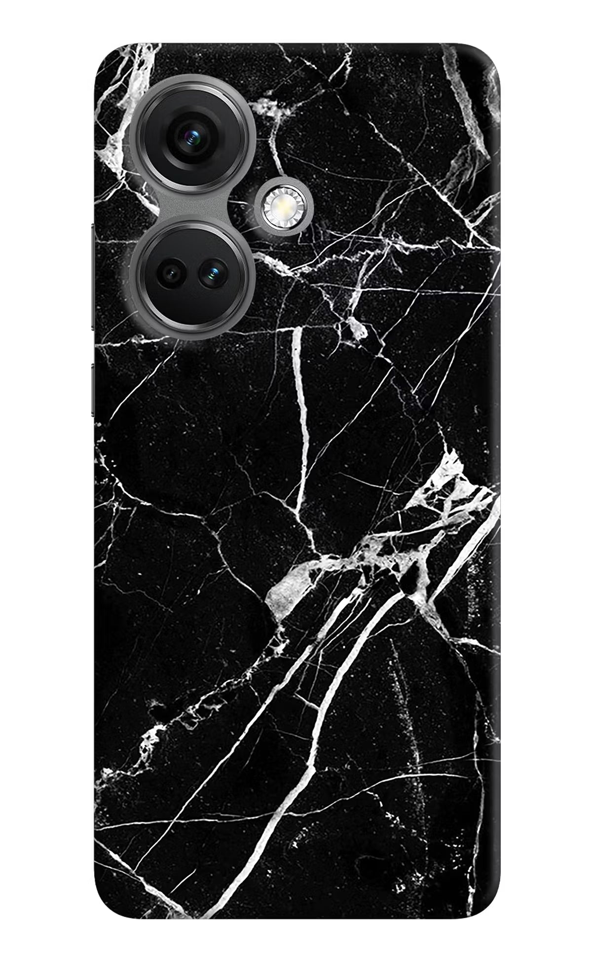 Black Marble Pattern OnePlus Nord CE 3 5G Hard Case Back Cover by Casekaro