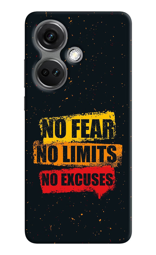No Fear No Limits No Excuse OnePlus Nord CE 3 5G Hard Case Back Cover by Casekaro