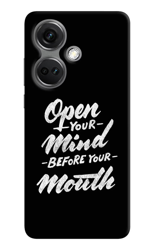Open Your Mind Before Your Mouth OnePlus Nord CE 3 5G Hard Case Back Cover by Casekaro