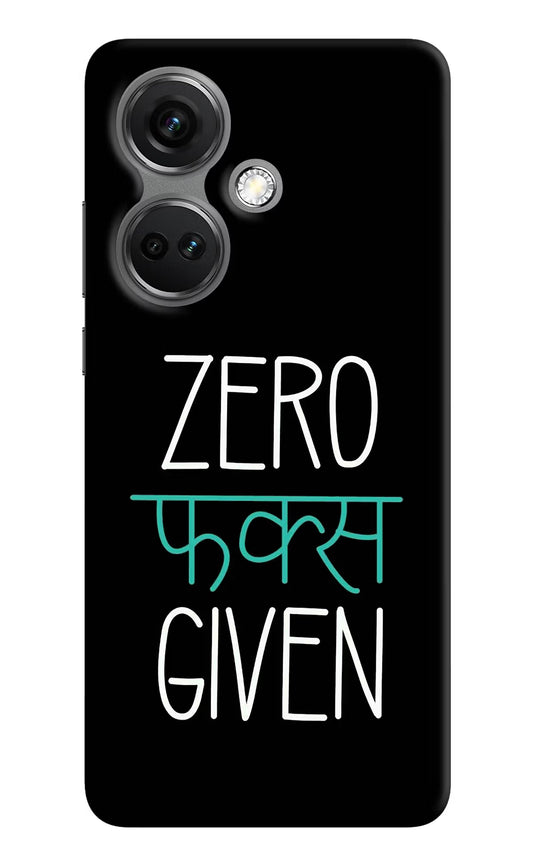 Zero Fucks Given OnePlus Nord CE 3 5G Hard Case Back Cover by Casekaro