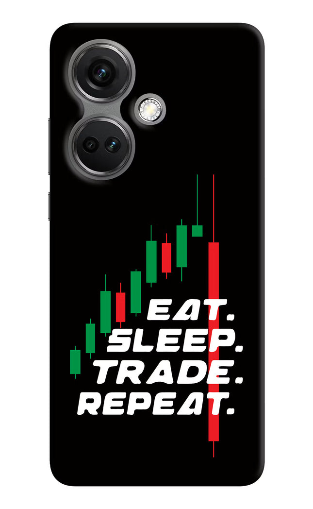 Eat Sleep Trade Repeat OnePlus Nord CE 3 5G Hard Case Back Cover by Casekaro