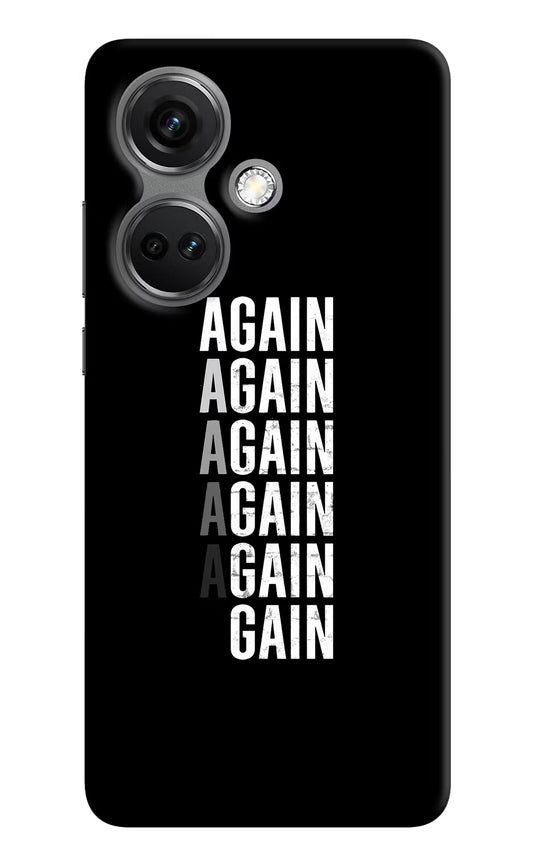 Again Again Gain OnePlus Nord CE 3 5G Hard Case Back Cover by Casekaro
