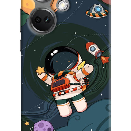 Cartoon Astronaut OnePlus Nord CE 3 5G Hard Case Back Cover by Casekaro