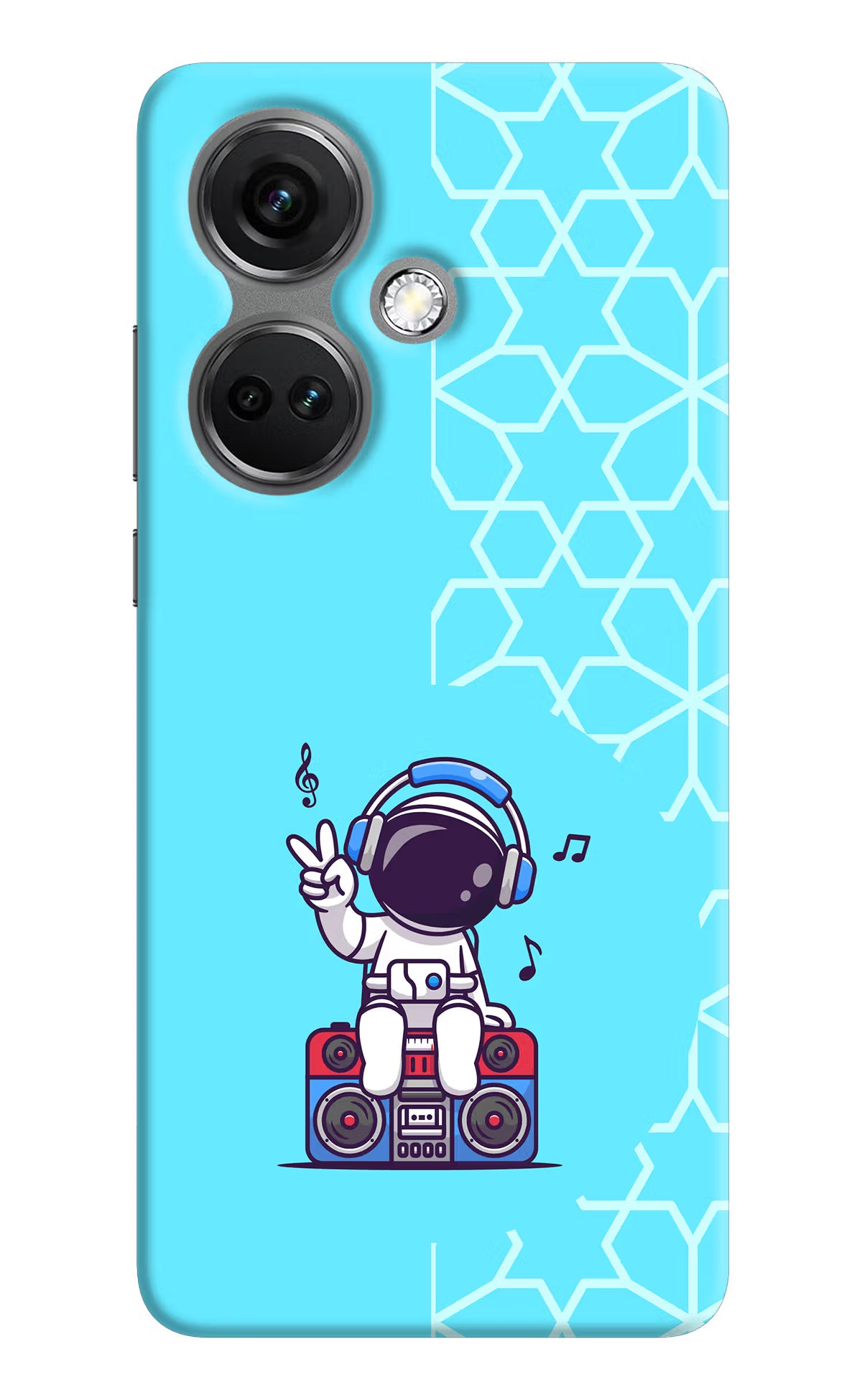 Cute Astronaut Chilling OnePlus Nord CE 3 5G Hard Case Back Cover by Casekaro