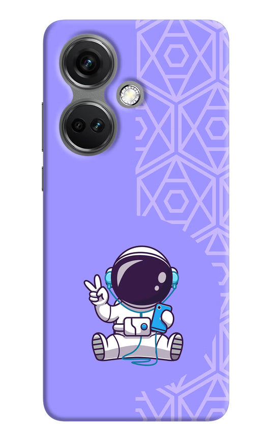 Cute Astronaut Chilling OnePlus Nord CE 3 5G Hard Case Back Cover by Casekaro