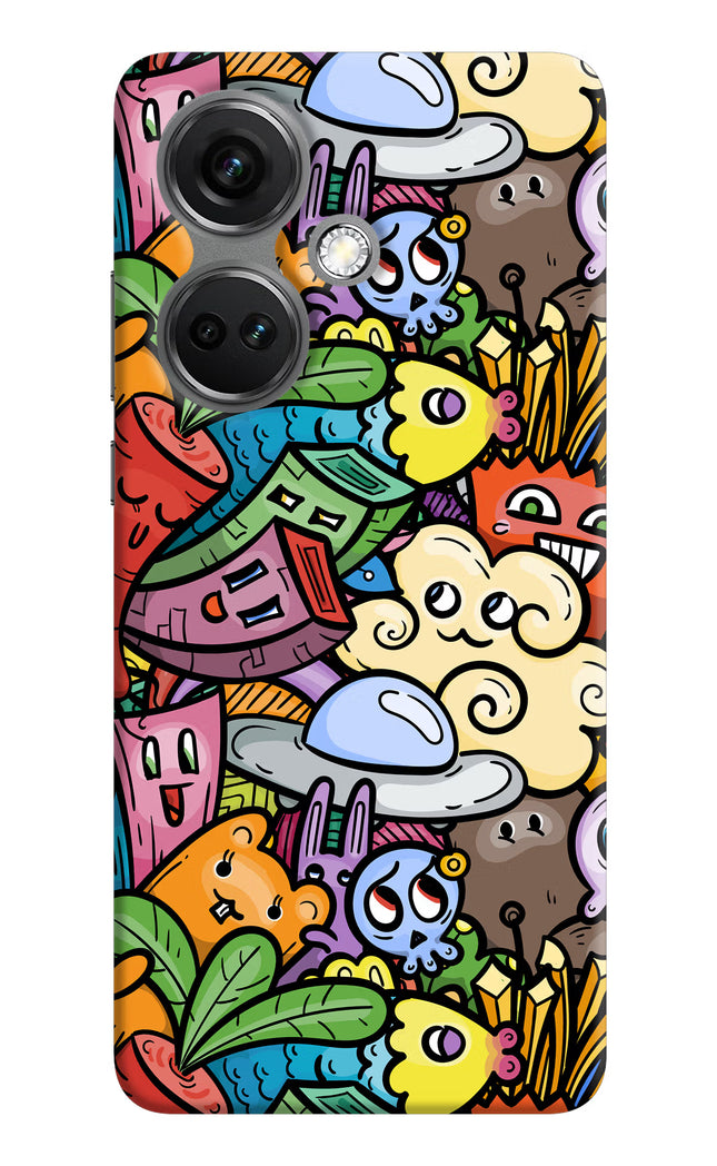 Veggie Doodle OnePlus Nord CE 3 5G Hard Case Back Cover by Casekaro