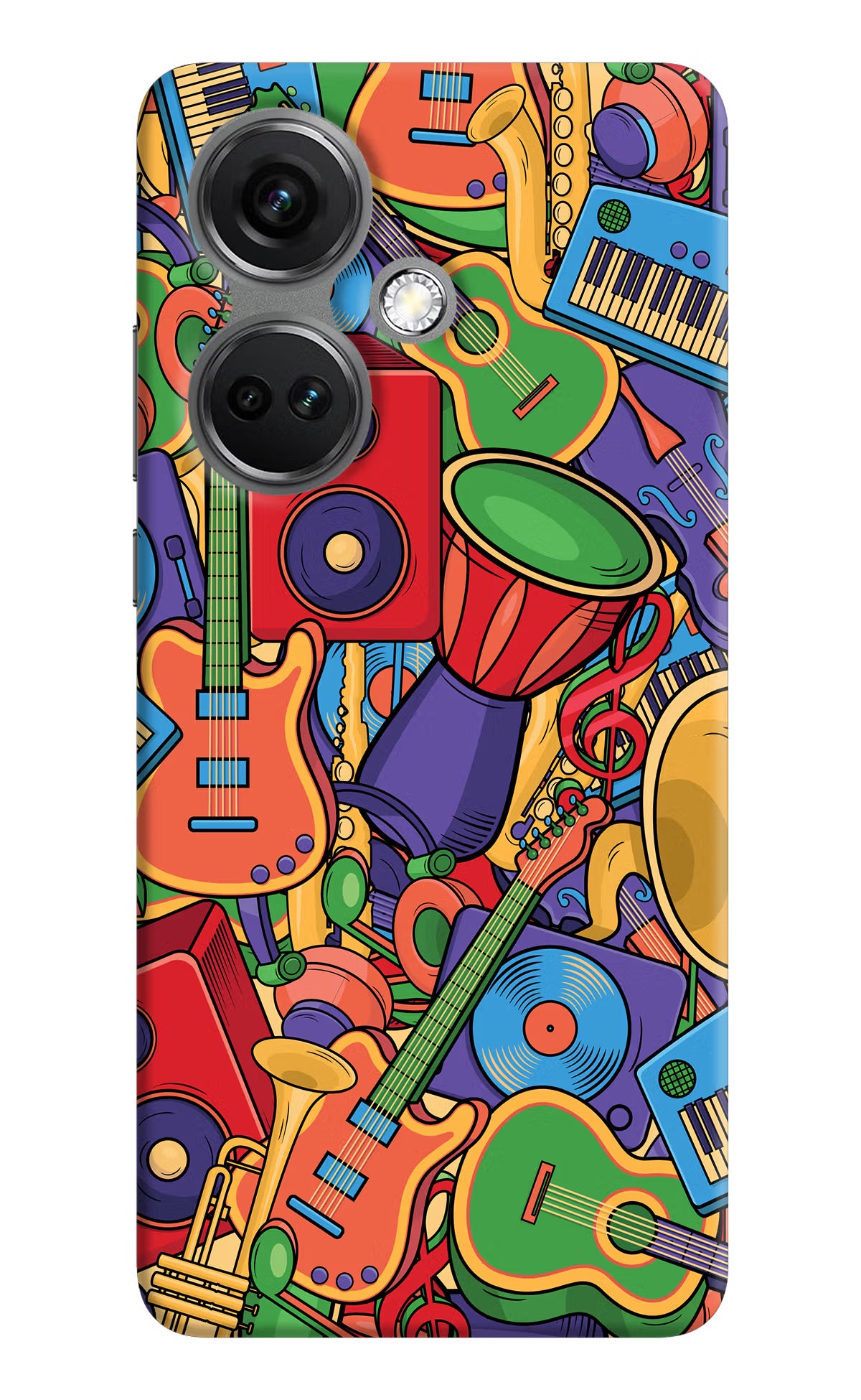 Music Instrument Doodle OnePlus Nord CE 3 5G Hard Case Back Cover by Casekaro