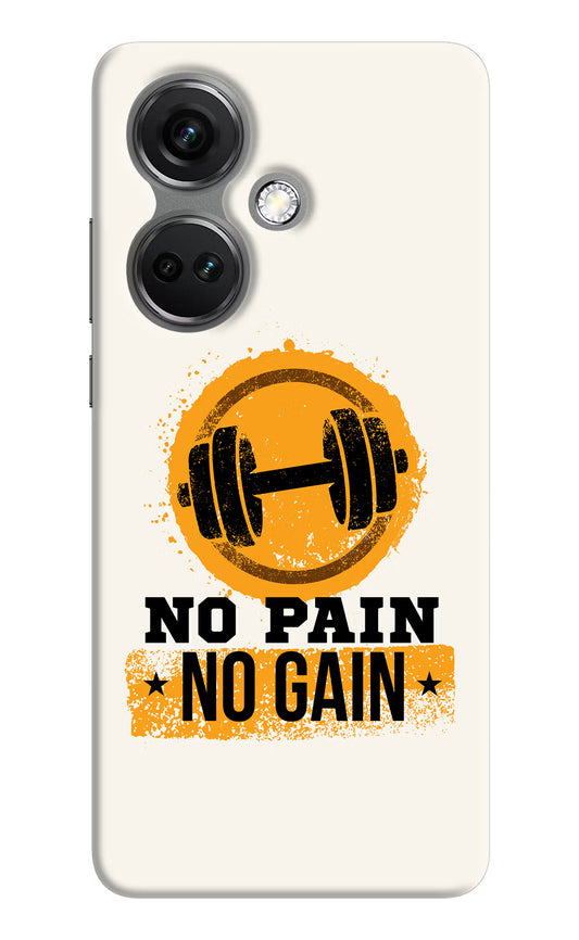 No Pain No Gain OnePlus Nord CE 3 5G Hard Case Back Cover by Casekaro