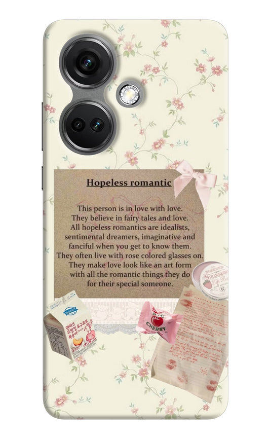 Hopeless Romantic OnePlus Nord CE 3 5G Hard Case Back Cover by Casekaro