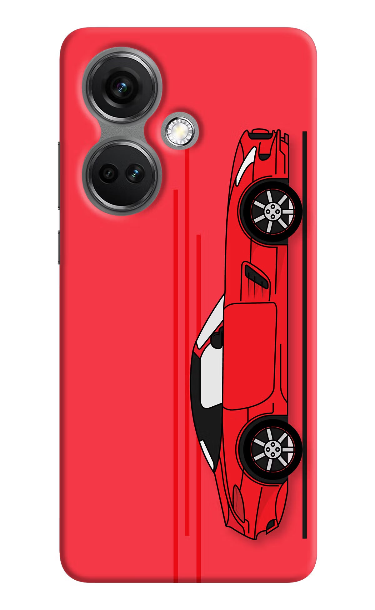 Red Velocity OnePlus Nord CE 3 5G Hard Case Back Cover by Casekaro