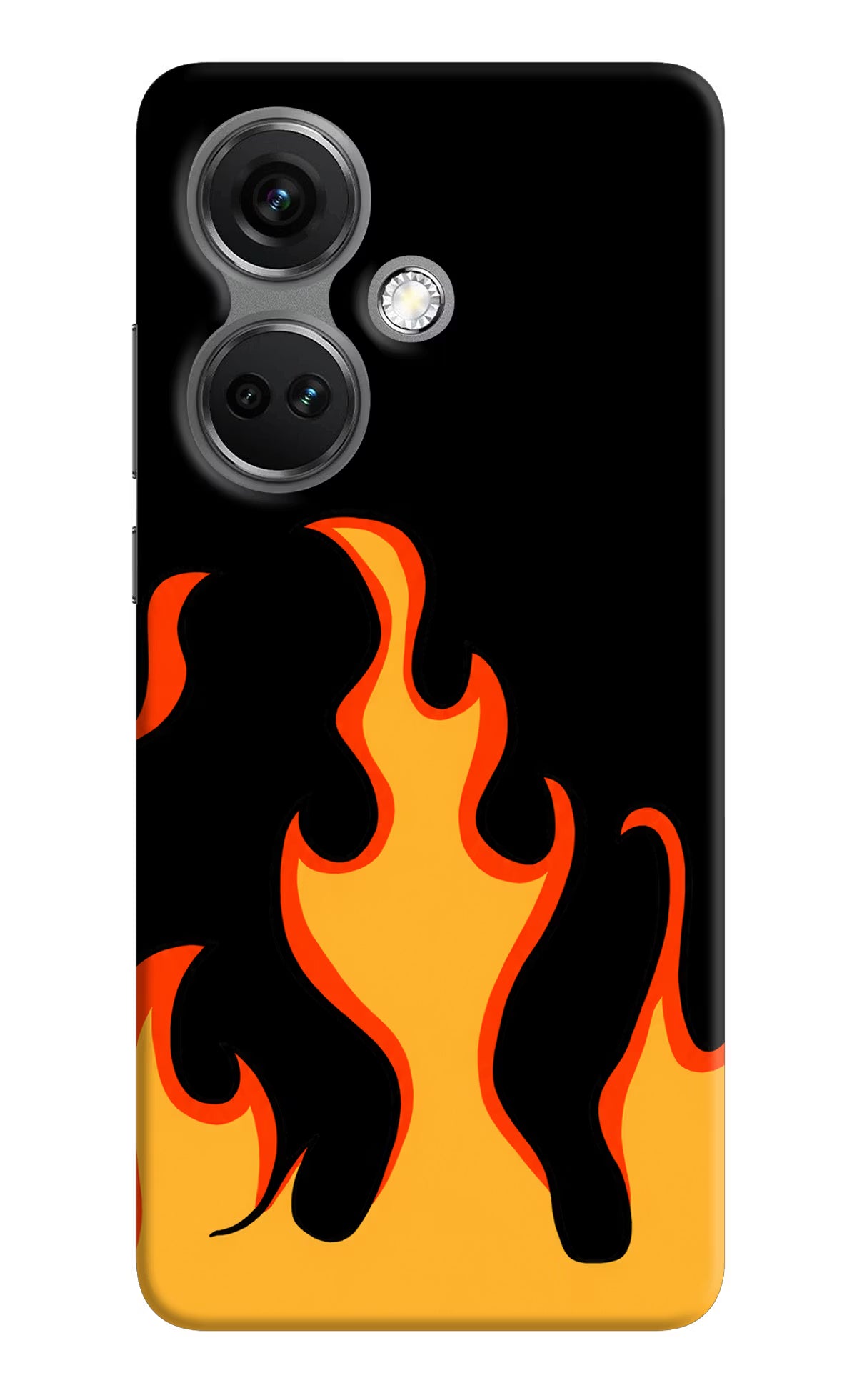 Fired Up – Black OnePlus Nord CE 3 5G Hard Case Back Cover by Casekaro
