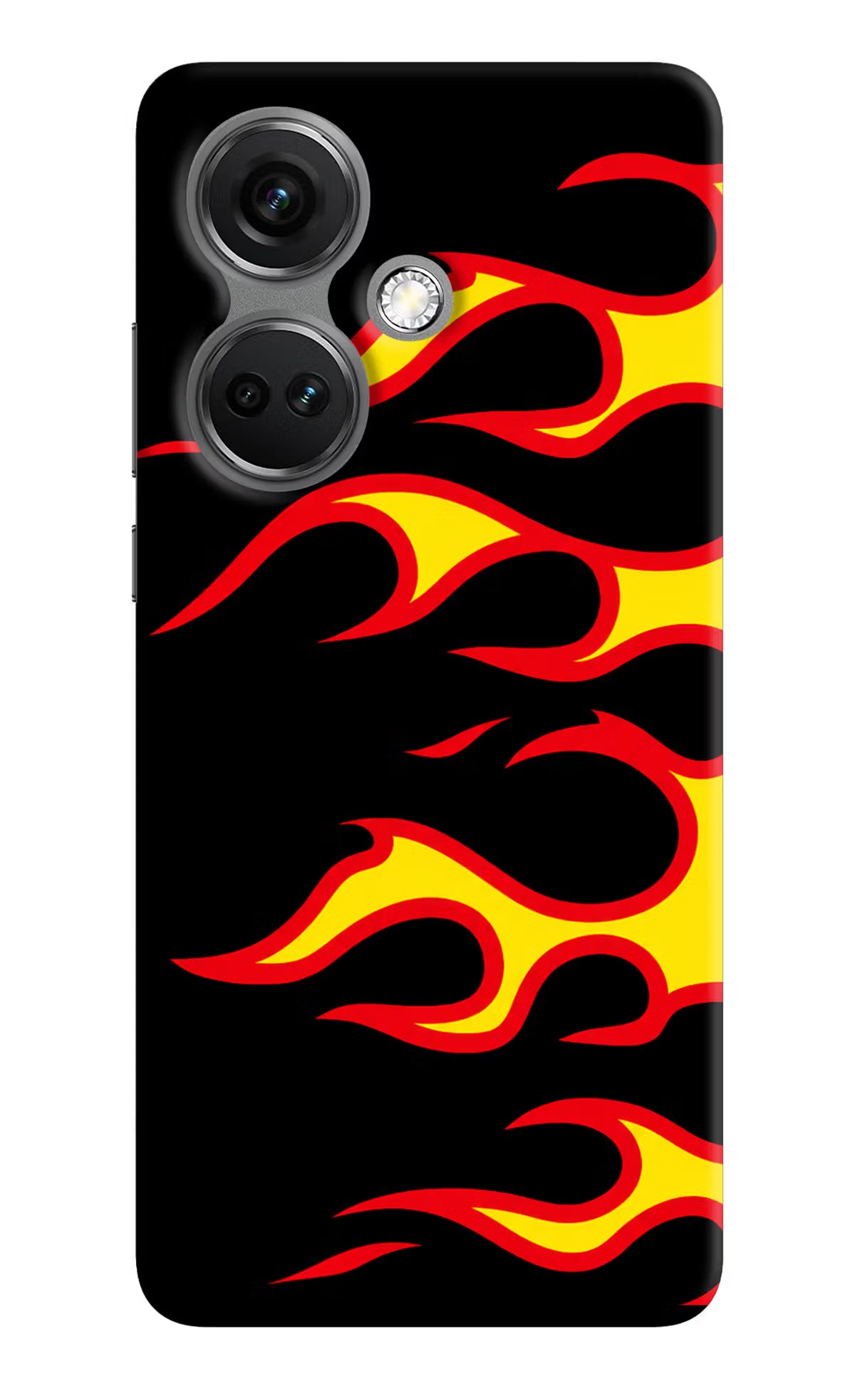Side Sweep Flames OnePlus Nord CE 3 5G Hard Case Back Cover by Casekaro