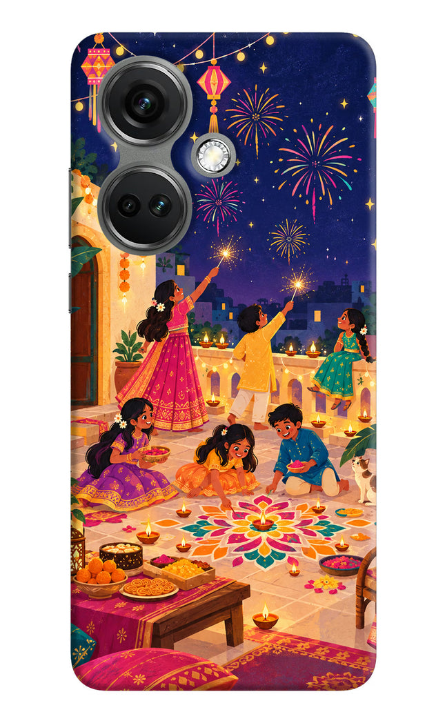 Diwali Night OnePlus Nord CE 3 5G Hard Case Back Cover by Casekaro