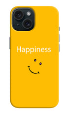 Happiness With Smiley iPhone 15 Hard Case Back Cover by Casekaro