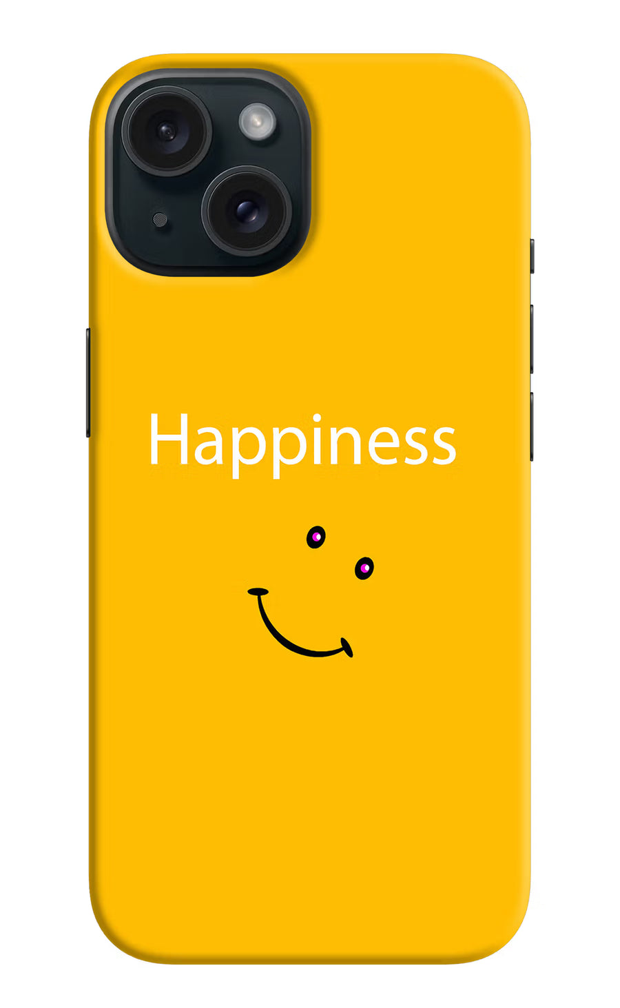 Happiness With Smiley iPhone 15 Back Cover, Hard case