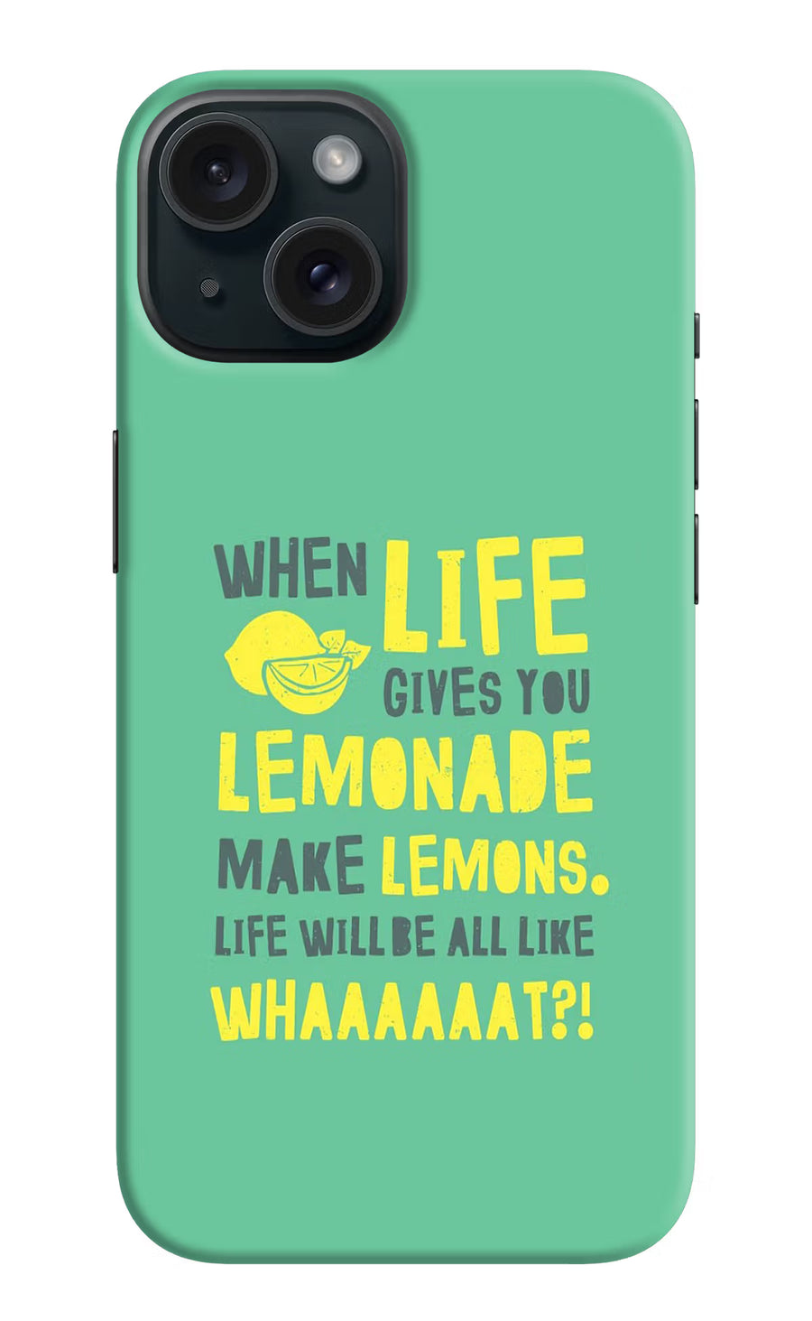 Quote iPhone 15 Back Cover, Hard case