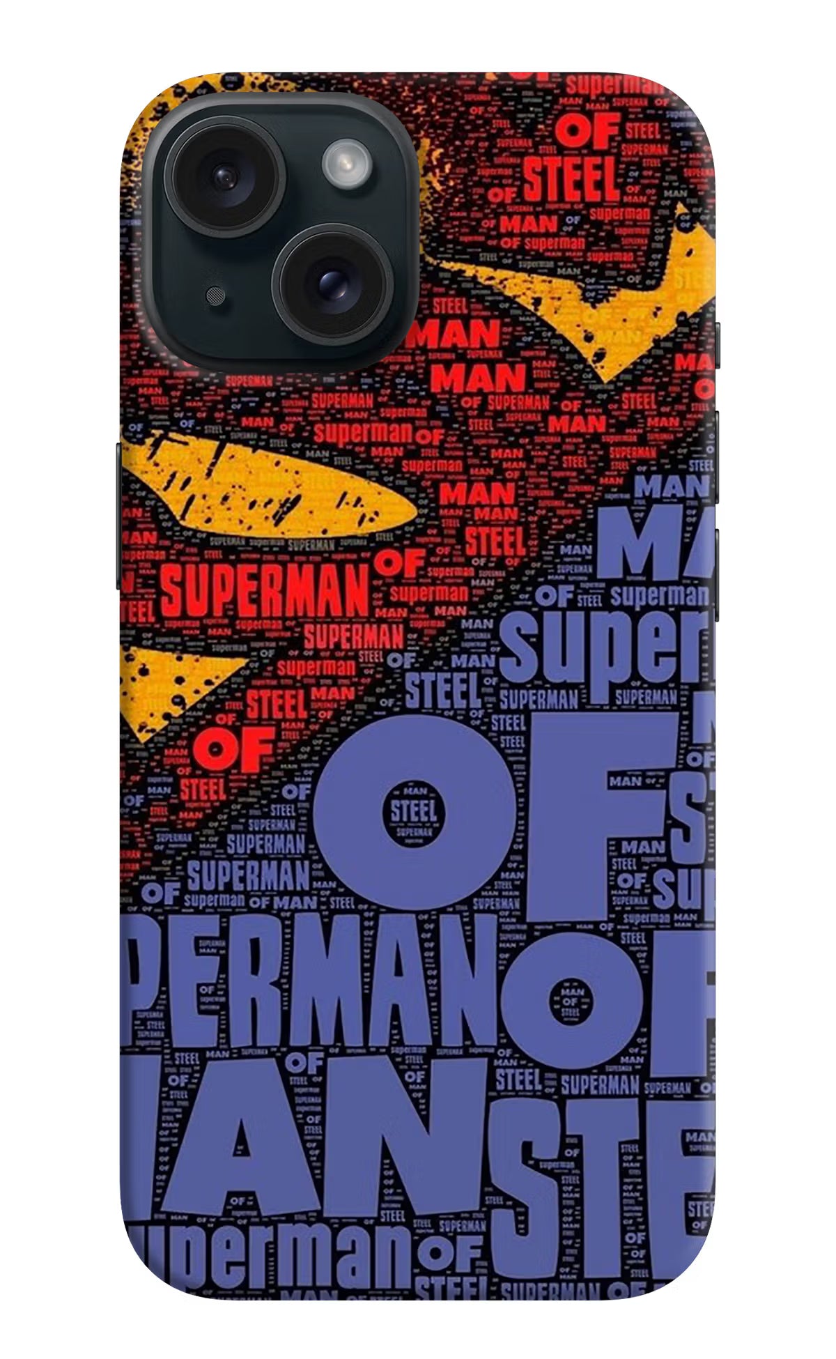 Superman iPhone 15 Hard Case Back Cover by Casekaro