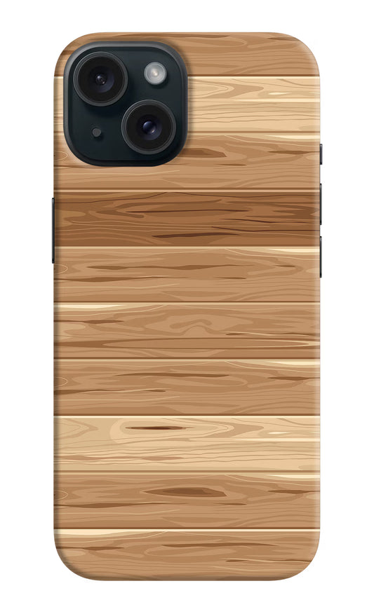 Wooden Vector iPhone 15 Hard Case Back Cover by Casekaro