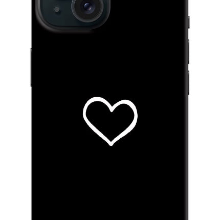Heart iPhone 15 Hard Case Back Cover by Casekaro
