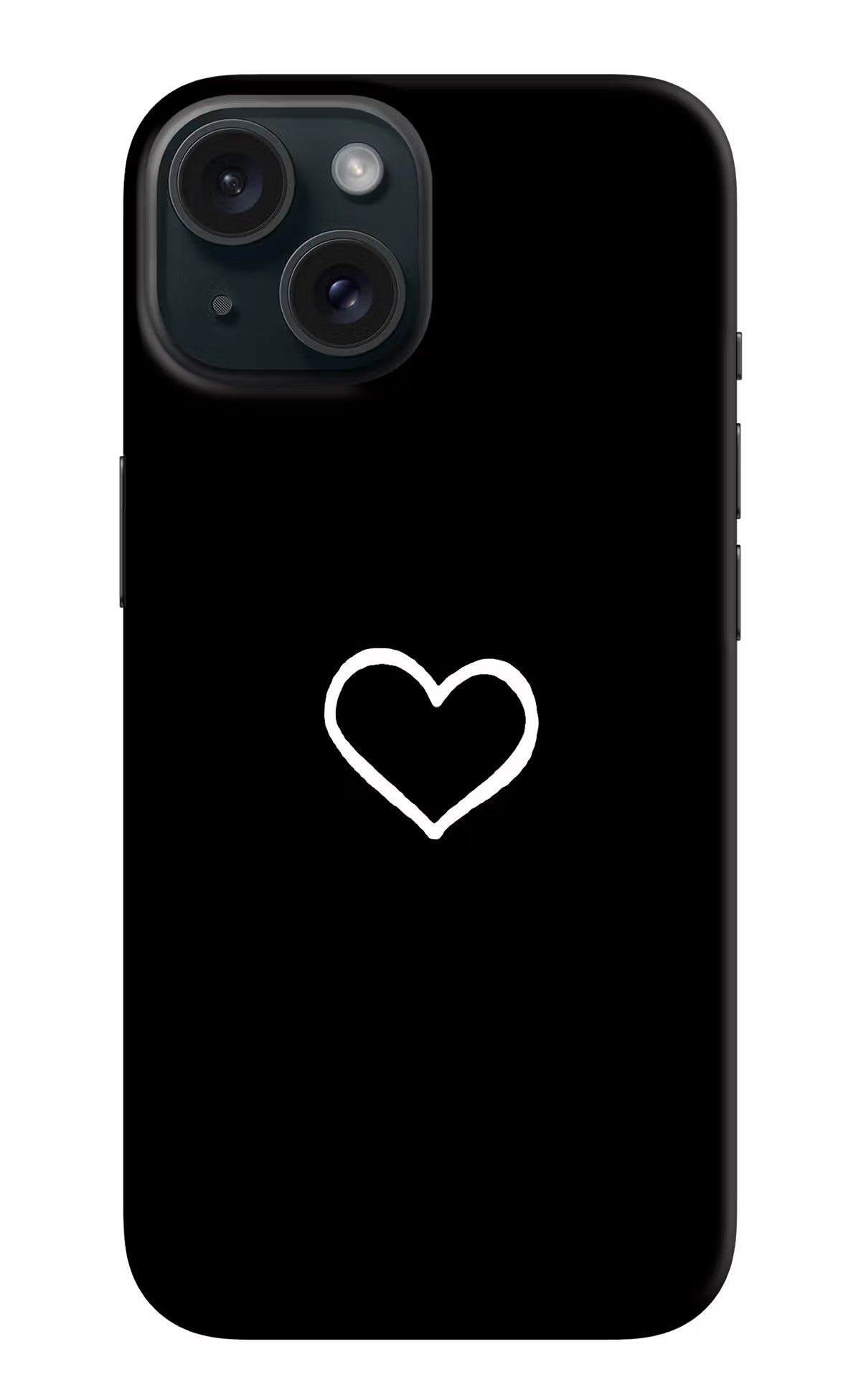 Heart iPhone 15 Hard Case Back Cover by Casekaro