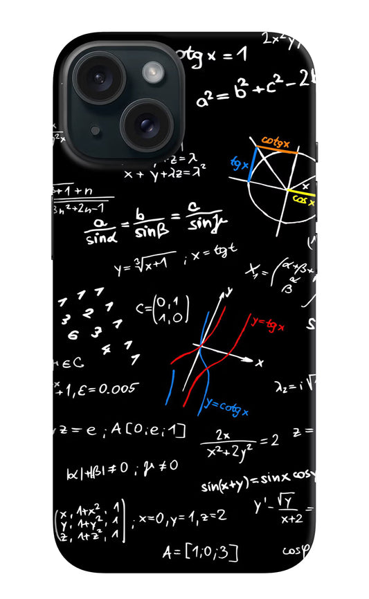 Mathematics Formula iPhone 15 Hard Case Back Cover by Casekaro