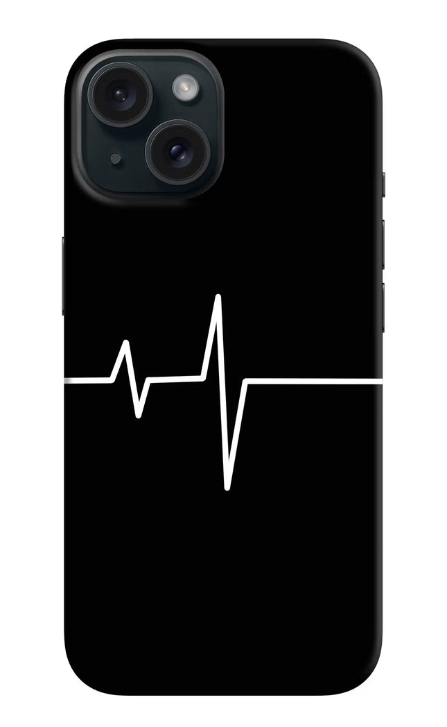 Heart Beats iPhone 15 Hard Case Back Cover by Casekaro