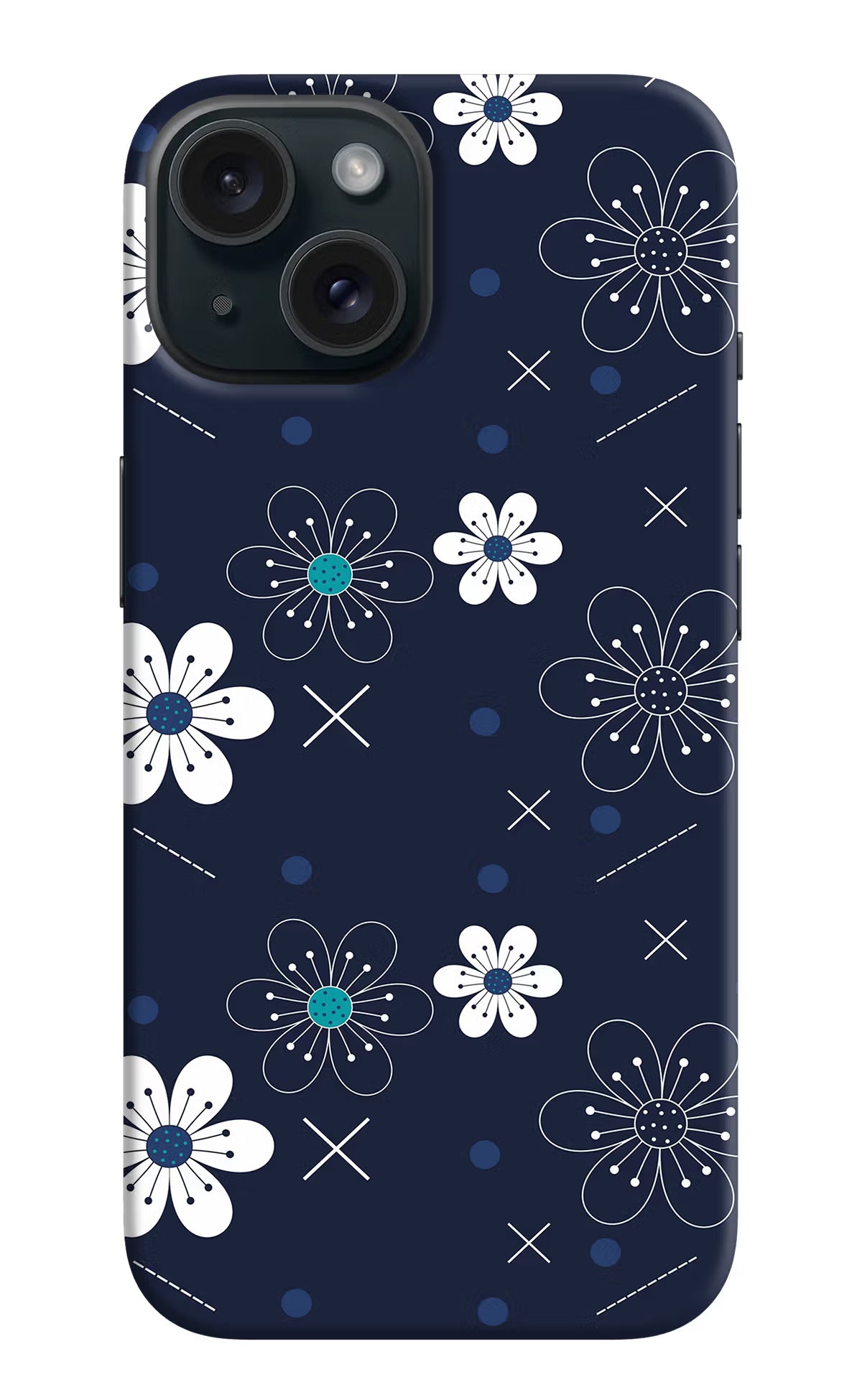 Flowers iPhone 15 Hard Case Back Cover by Casekaro