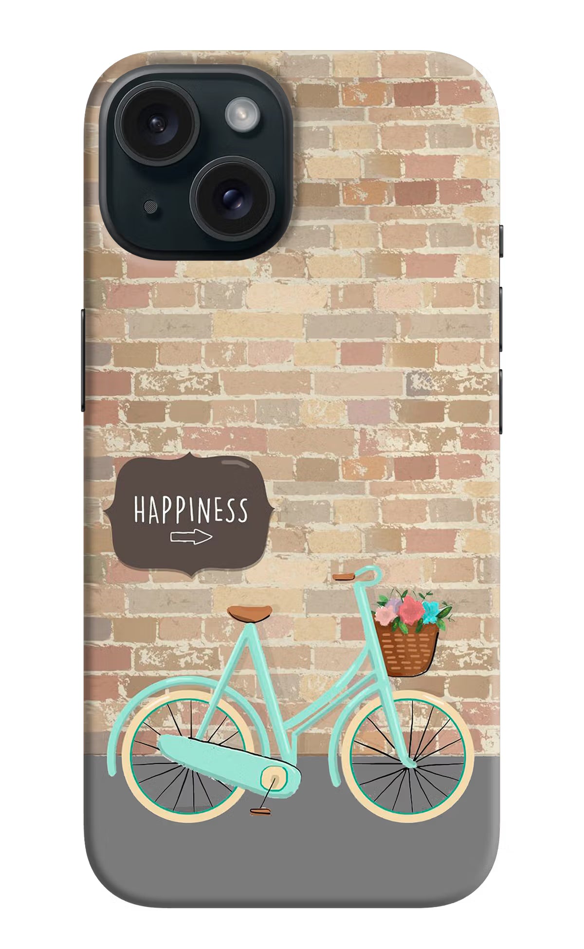 Happiness Artwork iPhone 15 Hard Case Back Cover by Casekaro