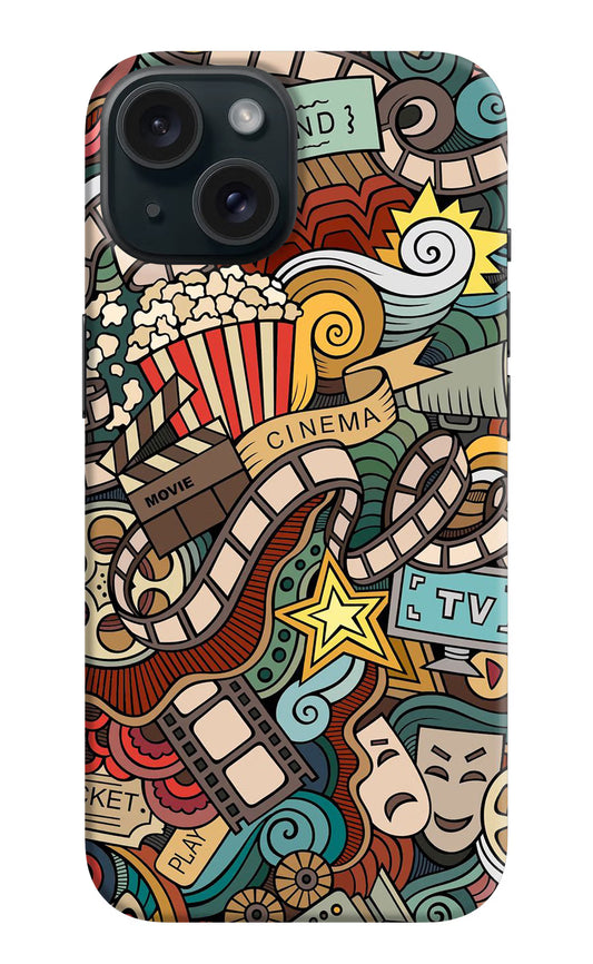 Cinema Abstract iPhone 15 Hard Case Back Cover by Casekaro