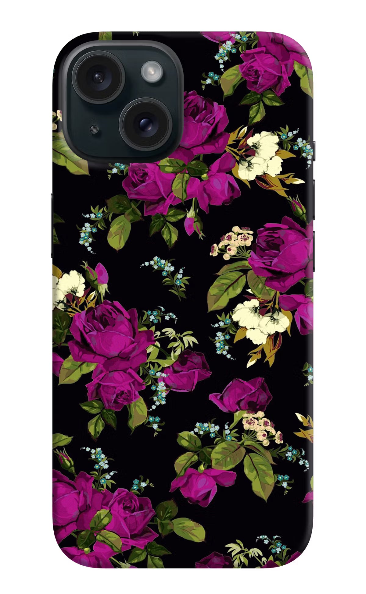 Flowers iPhone 15 Hard Case Back Cover by Casekaro