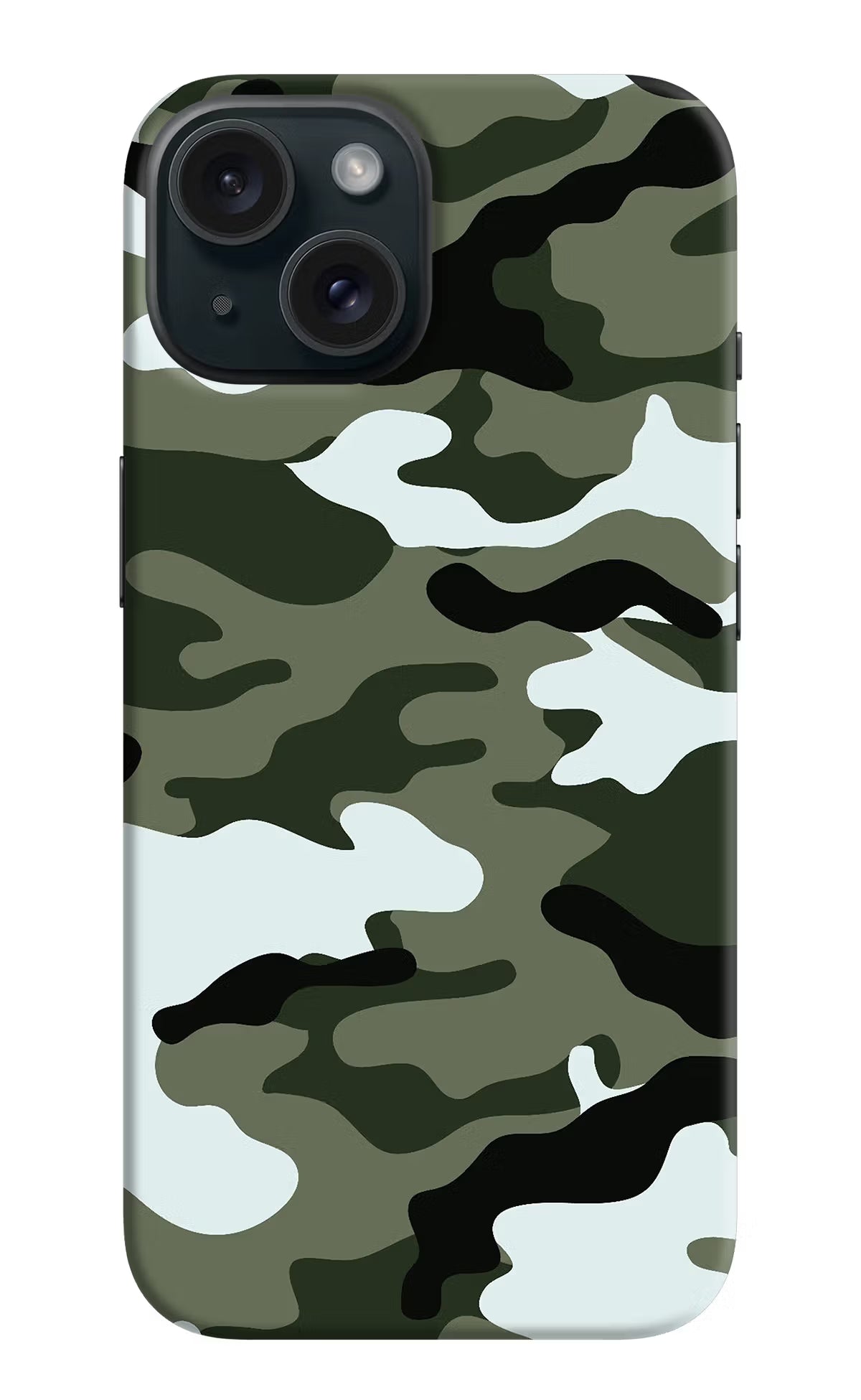 Camouflage iPhone 15 Hard Case Back Cover by Casekaro
