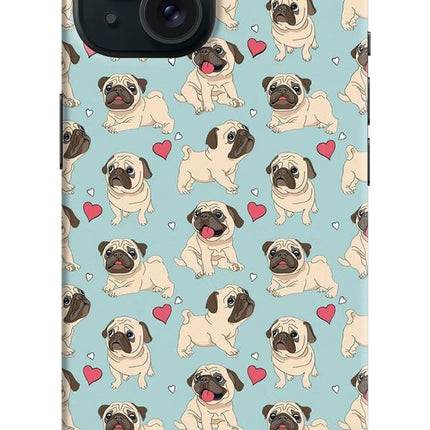 Pug Dog iPhone 15 Hard Case Back Cover by Casekaro