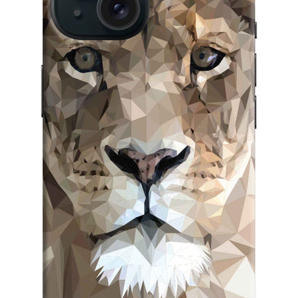 Lion Art iPhone 15 Hard Case Back Cover by Casekaro