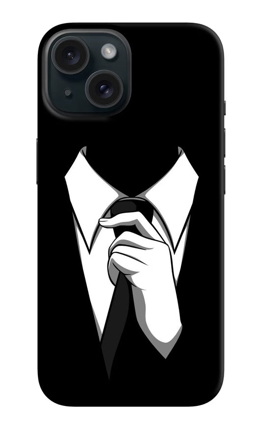 Black Tie iPhone 15 Hard Case Back Cover by Casekaro