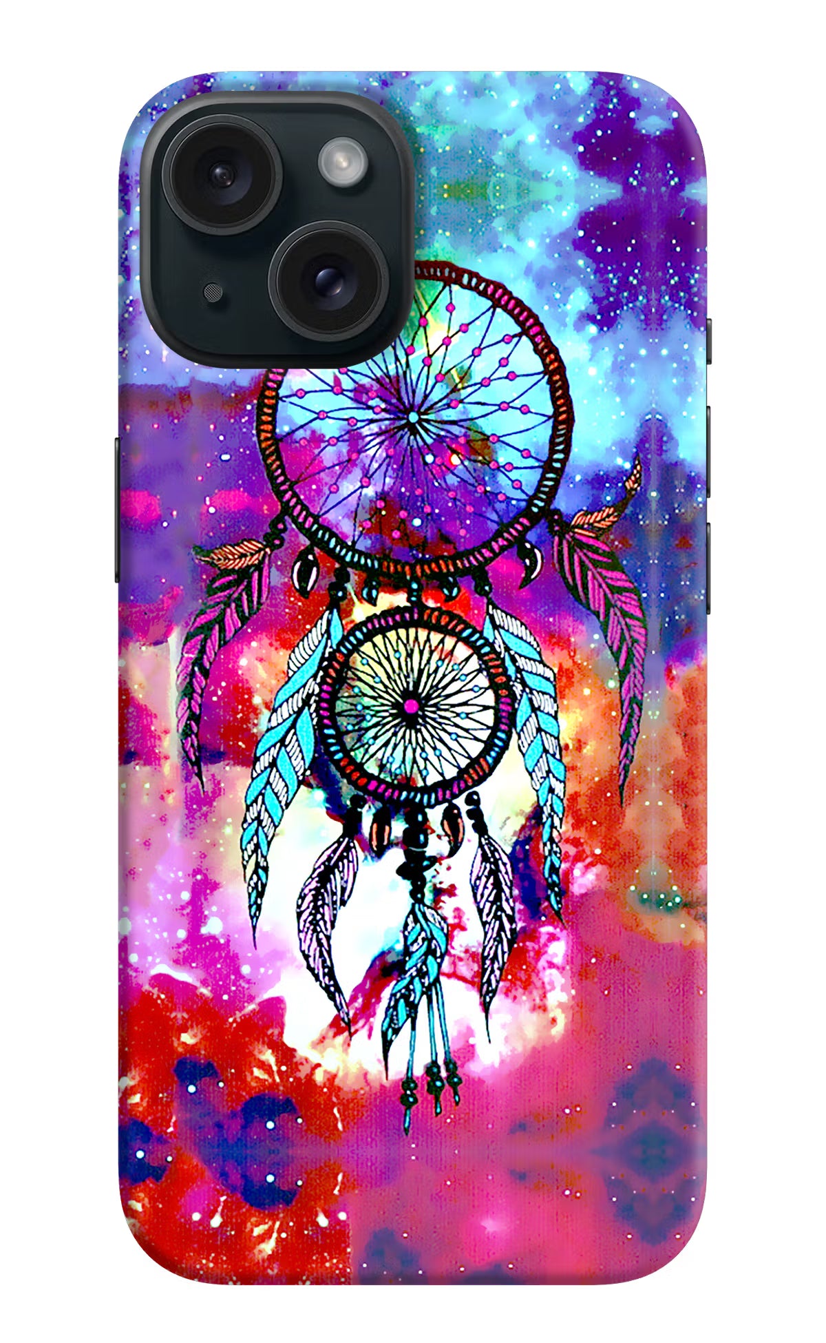 Dream Catcher Abstract iPhone 15 Hard Case Back Cover by Casekaro
