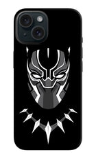 Black Panther iPhone 15 Hard Case Back Cover by Casekaro